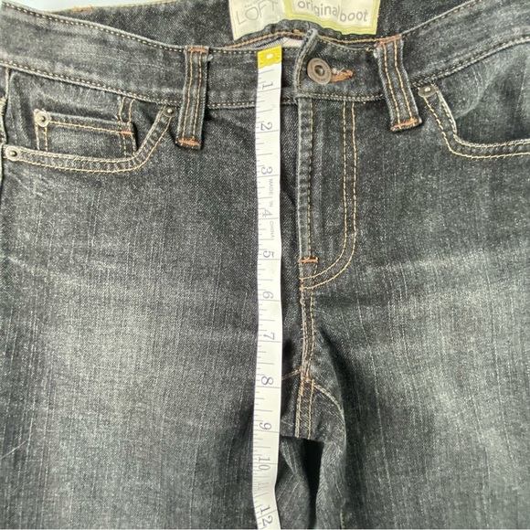 Ann Taylor Loft black faded original boot denim jeans women's sz 2 - Picture 7 of 12